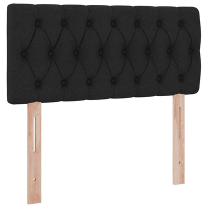Letto con contenitore e materasso con testiera Nero 90 x 190 cm | homemem39