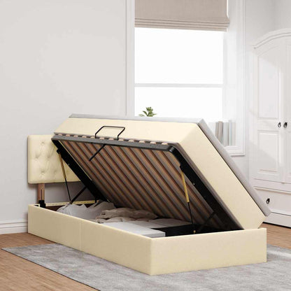 Letto con contenitore e materasso Crema 90 x 190 cm | homemem39