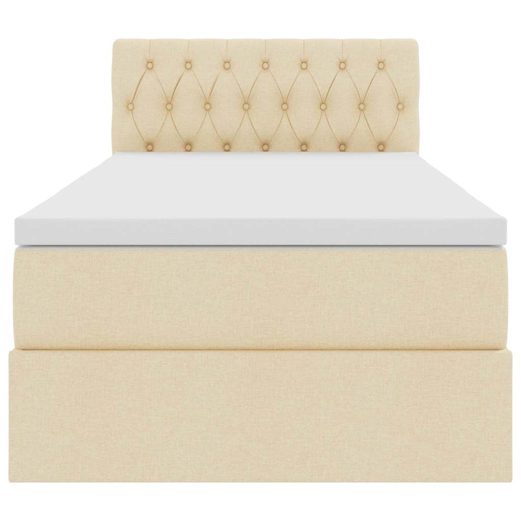 Letto con contenitore e materasso Crema 90 x 190 cm | homemem39