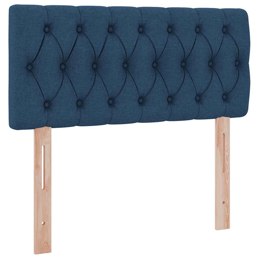 Letto con contenitore e materasso con testiera Blu 90 x 190 cm | homemem39