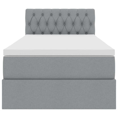 Letto con contenitore e materasso Grigio chiaro 100 x 200 cm | homemem39