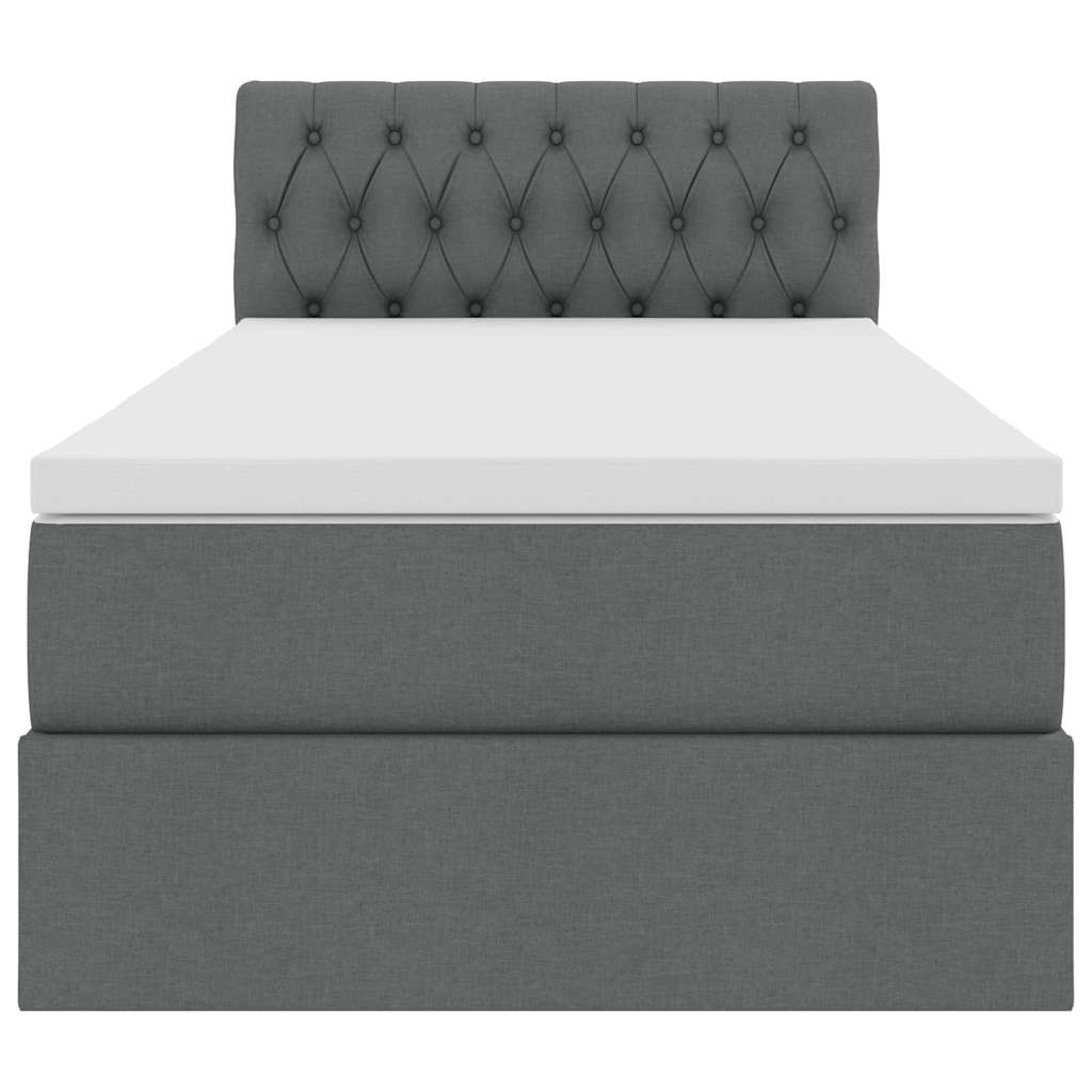 Letto con contenitore e materasso Grigio scuro 100 x 200 cm | homemem39