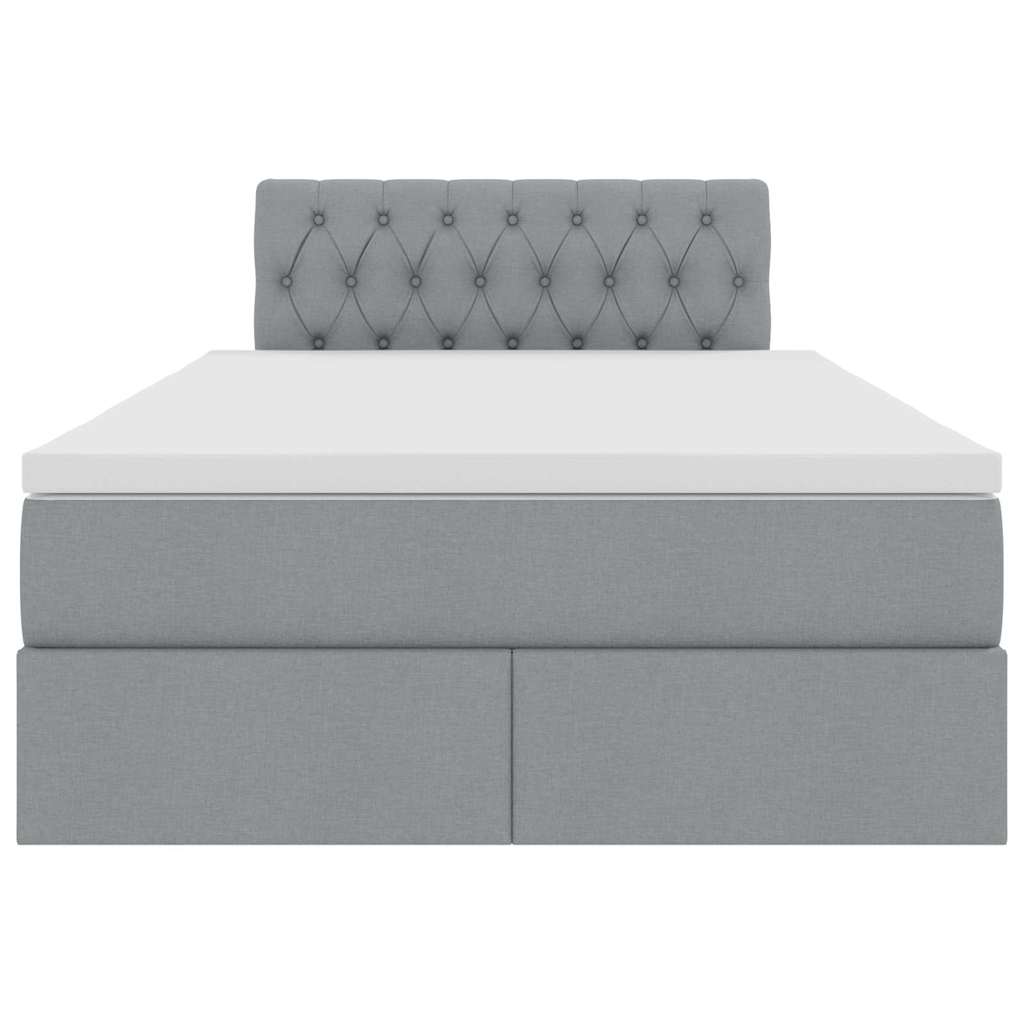 Letto con contenitore e materasso Grigio chiaro 120 x 190 cm | homemem39