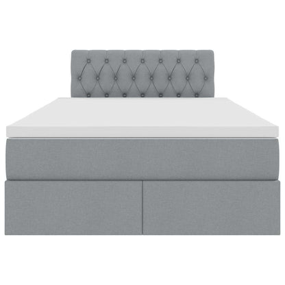 Letto con contenitore e materasso Grigio chiaro 120 x 190 cm | homemem39