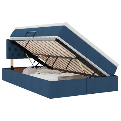 Letto con contenitore e materasso con testiera Blu 120 x 190 cm | homemem39