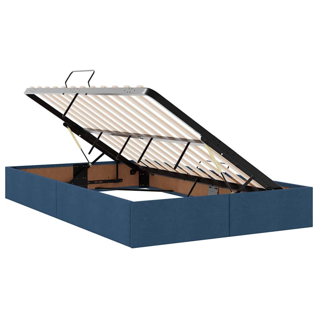 Letto con contenitore e materasso con testiera Blu 120 x 190 cm | homemem39