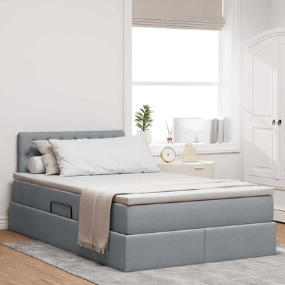 Letto con contenitore e materasso Grigio chiaro 120 x 200 cm | homemem39