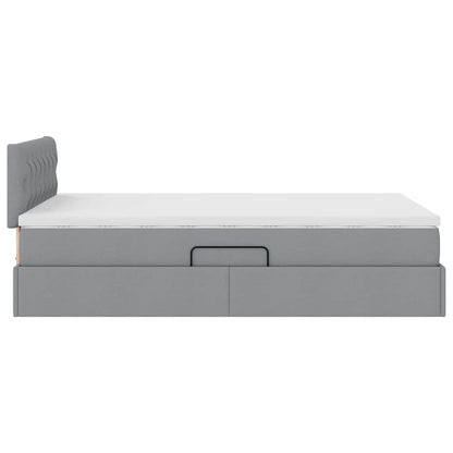 Letto con contenitore e materasso Grigio chiaro 120 x 200 cm | homemem39