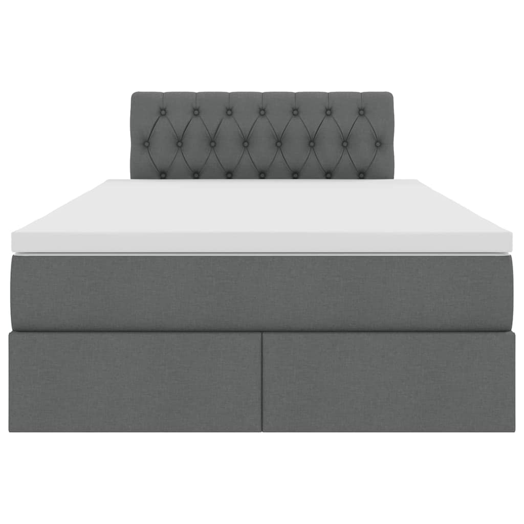 Letto con contenitore e materasso Grigio scuro 120 x 200 cm | homemem39