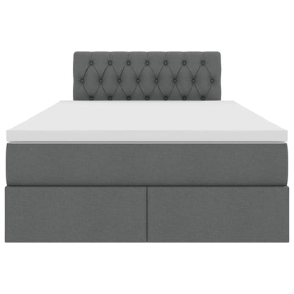 Letto con contenitore e materasso Grigio scuro 120 x 200 cm | homemem39