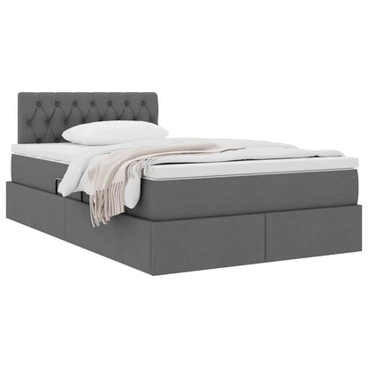 Letto con contenitore e materasso Grigio scuro 120 x 200 cm | homemem39