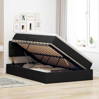 Letto con contenitore e materasso Nero 120 x 200 cm | homemem39