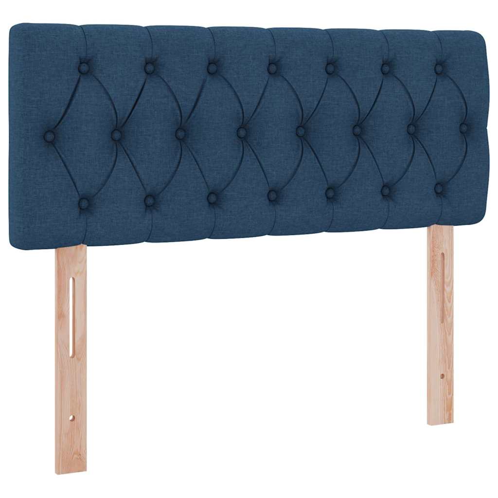 Letto con contenitore e materasso con testiera Blu 120 x 200 cm | homemem39