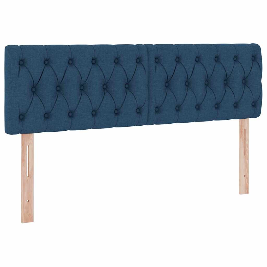 Letto con contenitore e materasso con testiera Blu 140 x 190 cm | homemem39