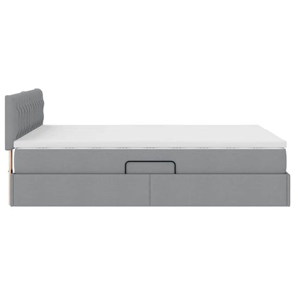 Letto con contenitore e materasso Grigio chiaro 140 x 200 cm | homemem39