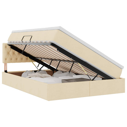 Letto con contenitore e materasso Crema 140 x 200 cm | homemem39