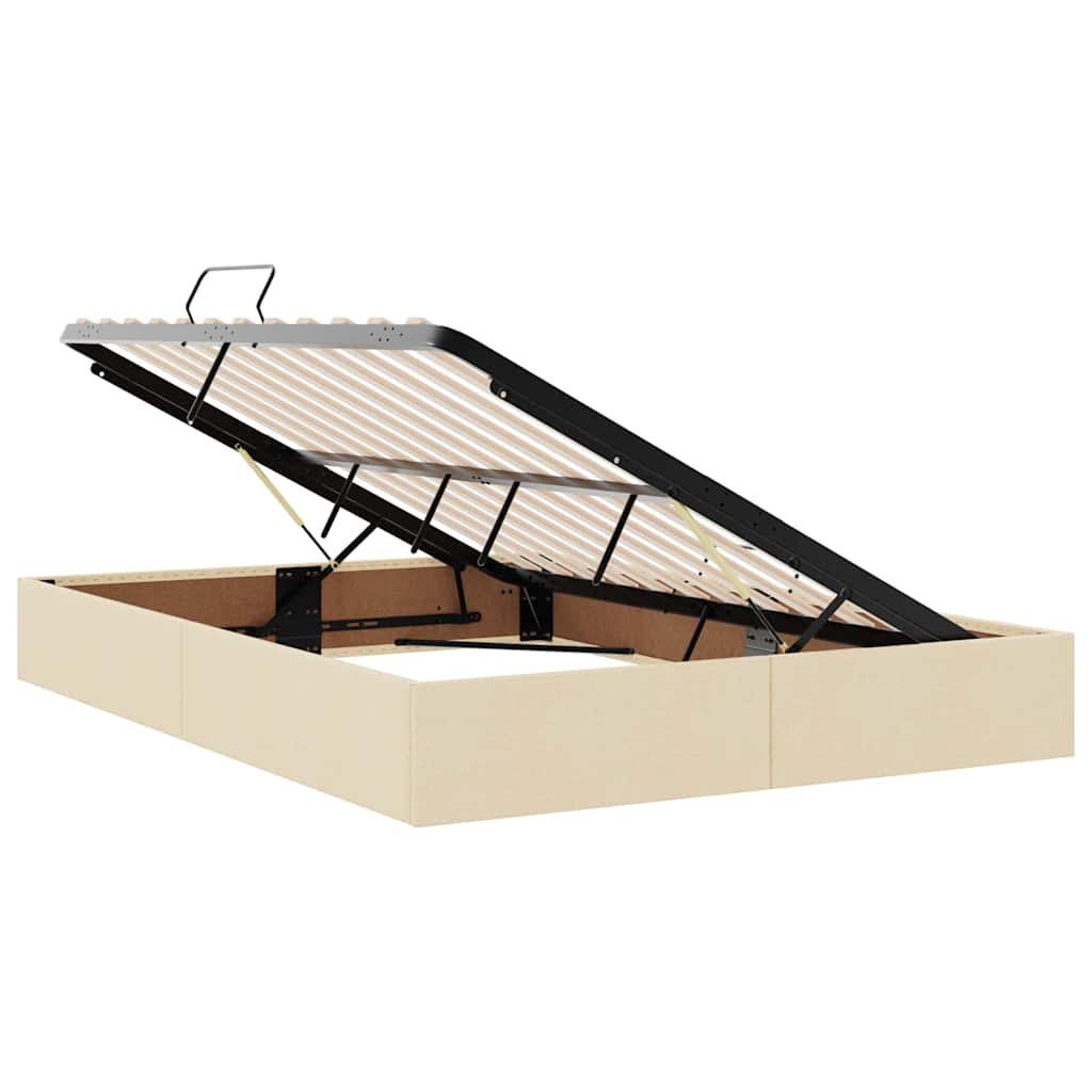 Letto con contenitore e materasso Crema 140 x 200 cm | homemem39