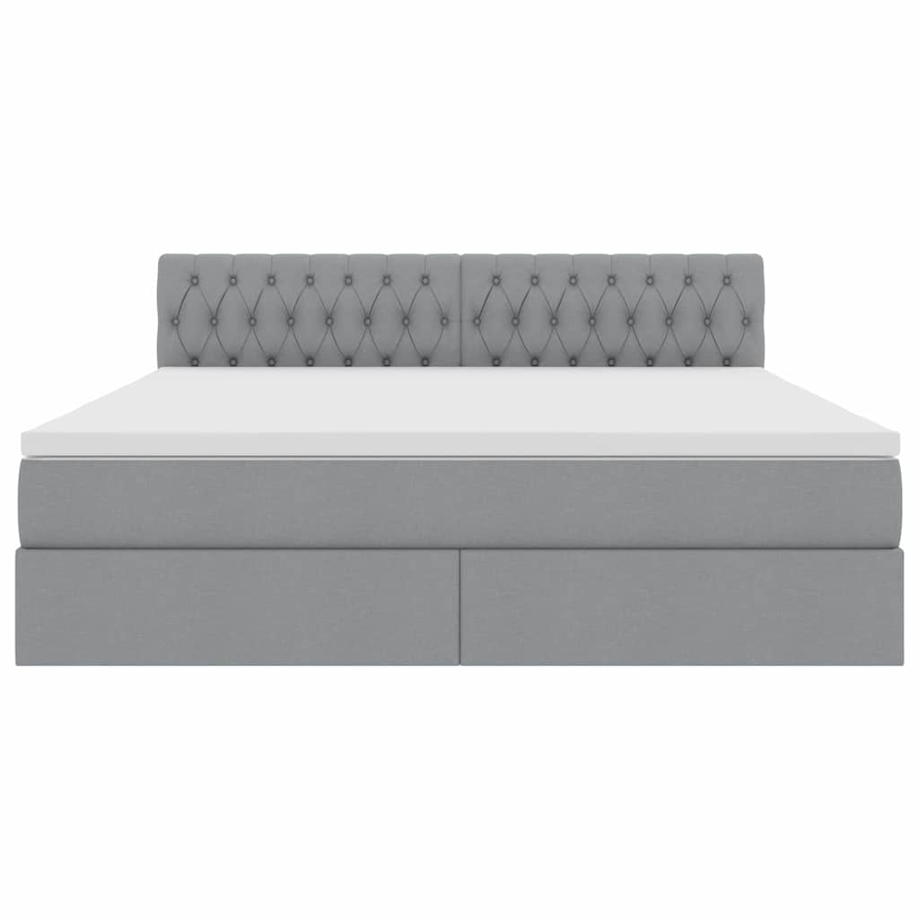 Letto con contenitore e materasso Grigio chiaro 160 x 200 cm | homemem39