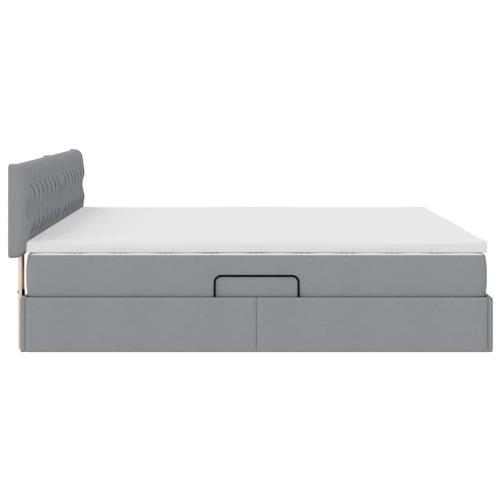 Letto con contenitore e materasso Grigio chiaro 160 x 200 cm | homemem39