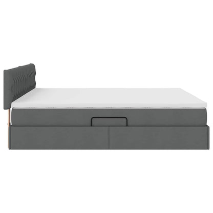 Letto con contenitore e materasso Grigio scuro 160 x 200 cm | homemem39