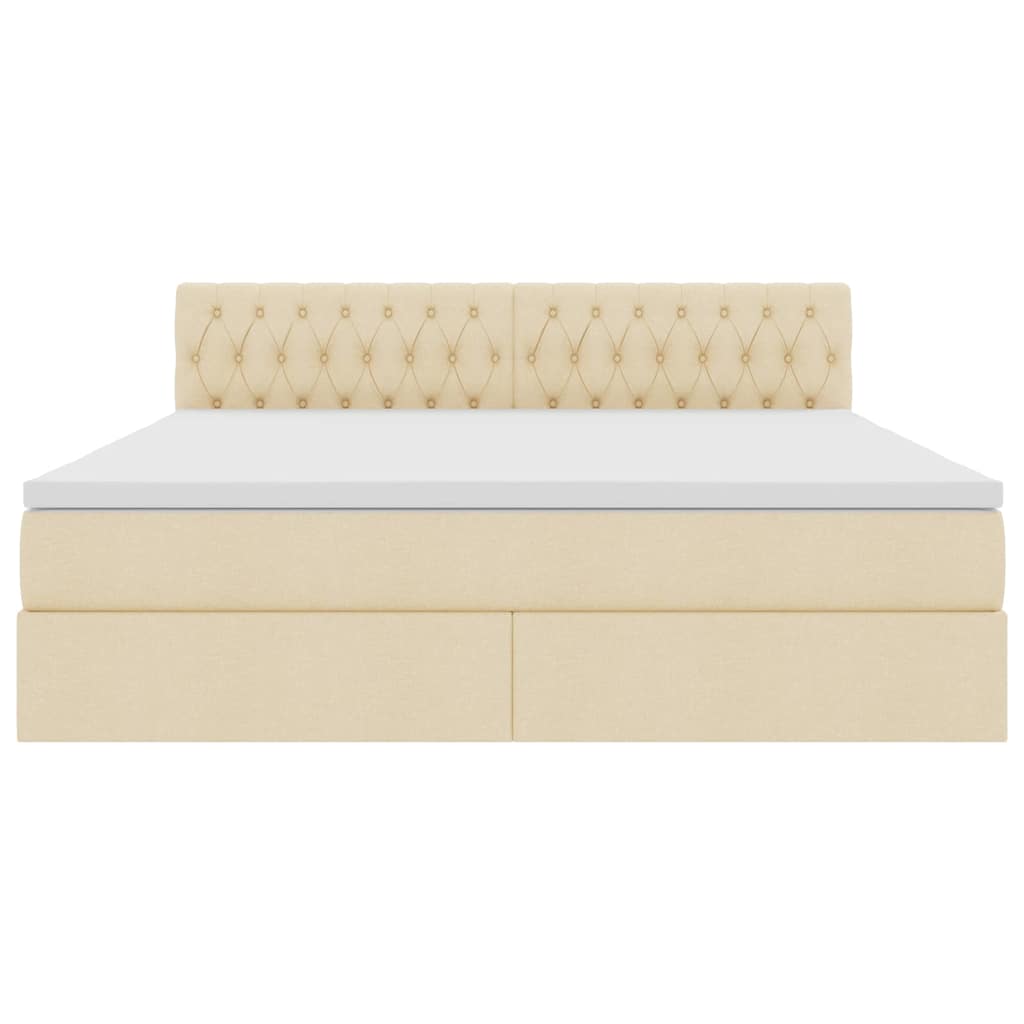 Letto con contenitore e materasso Crema 180 x 200 cm | homemem39