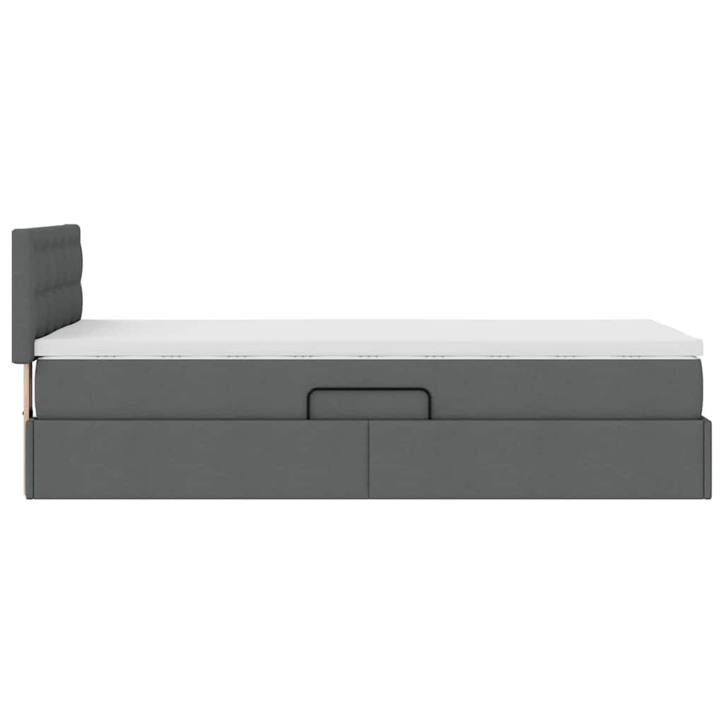 Letto con contenitore e materasso Grigio scuro 90 x 190 cm | homemem39
