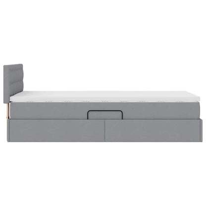 Letto con contenitore e materasso Grigio chiaro 90 x 200 cm | homemem39