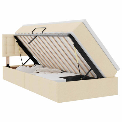 Letto con contenitore e materasso Crema 90 x 200 cm | homemem39
