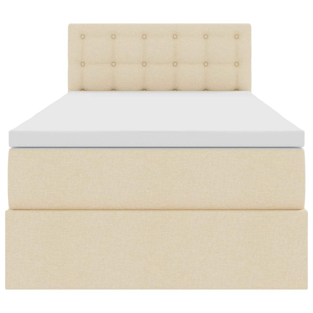 Letto con contenitore e materasso Crema 90 x 200 cm | homemem39