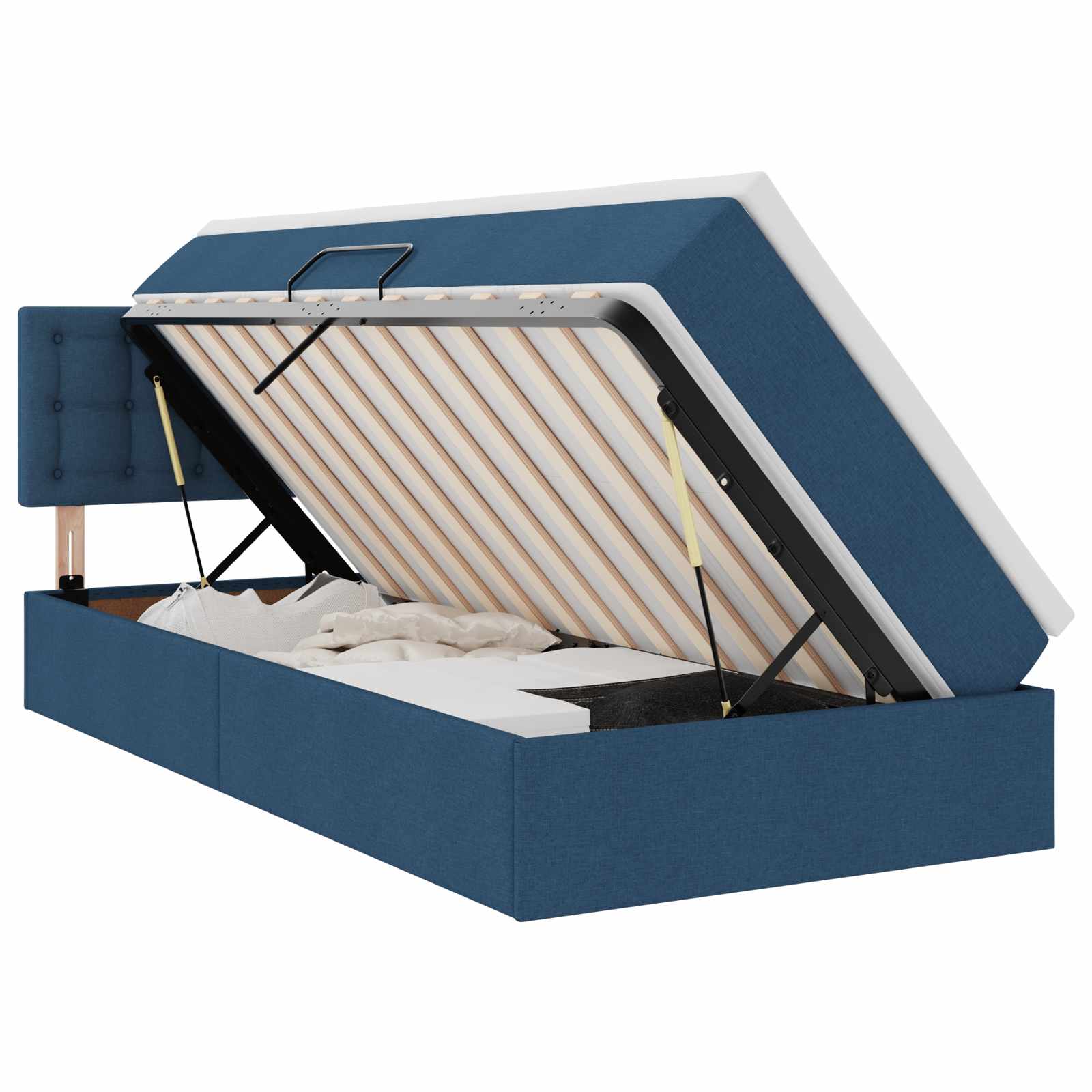 Letto con contenitore e materasso con materasso Blu 90 x 200 cm | homemem39