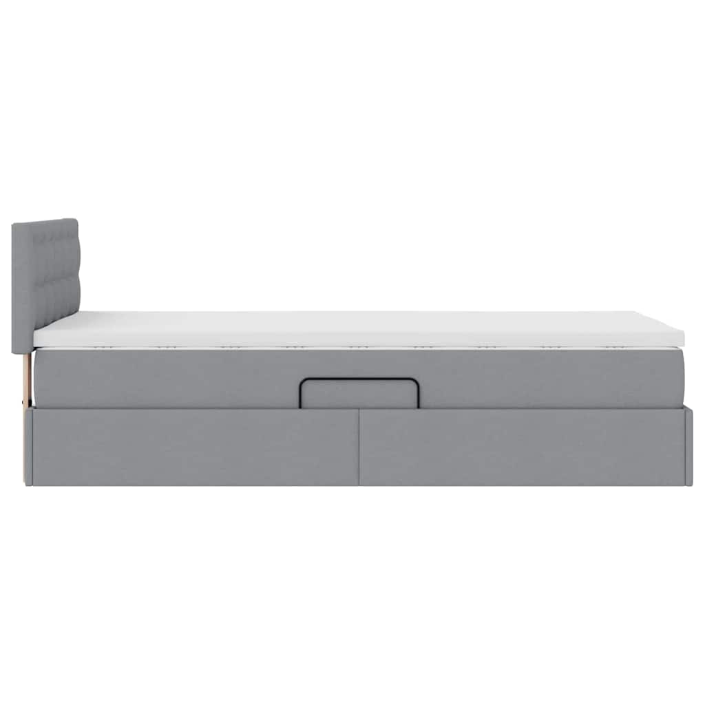 Letto con contenitore e materasso Grigio chiaro 100 x 200 cm | homemem39