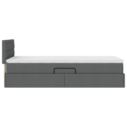 Letto con contenitore e materasso Grigio scuro 100 x 200 cm | homemem39