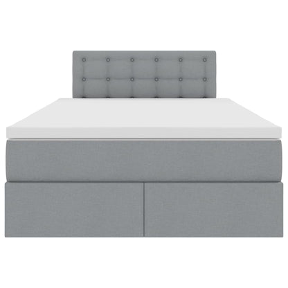 Letto con contenitore e materasso Grigio chiaro 120 x 190 cm | homemem39