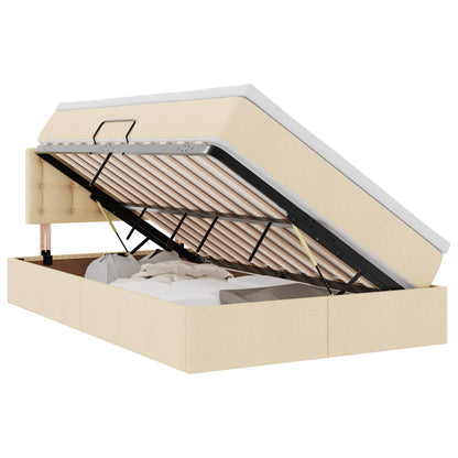 Letto con contenitore e materasso Crema 120 x 190 cm | homemem39
