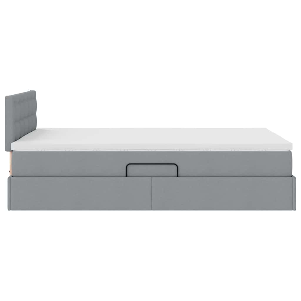 Letto con contenitore e materasso Grigio chiaro 120 x 200 cm | homemem39