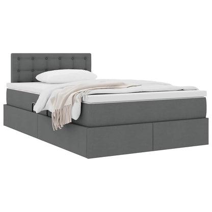 Letto con contenitore e materasso Grigio scuro 120 x 200 cm | homemem39