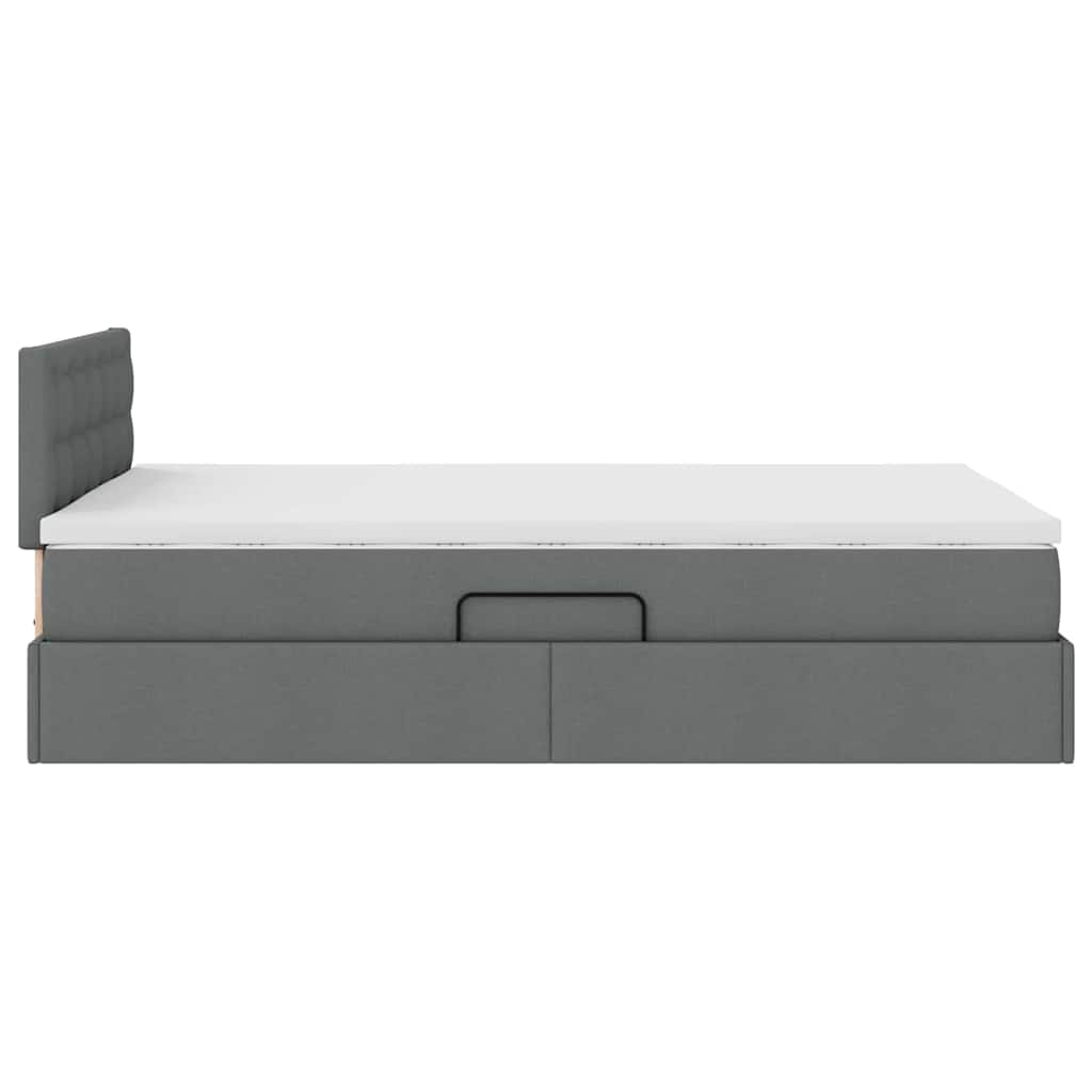 Letto con contenitore e materasso Grigio scuro 120 x 200 cm | homemem39