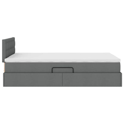 Letto con contenitore e materasso Grigio scuro 120 x 200 cm | homemem39