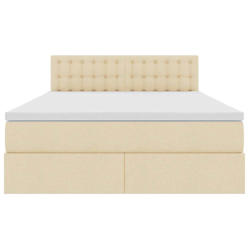 Letto con contenitore e materasso Crema 140 x 190 cm | homemem39