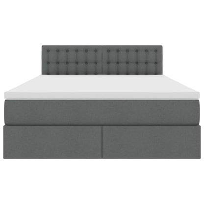 Letto con contenitore e materasso Grigio scuro 140 x 200 cm | homemem39