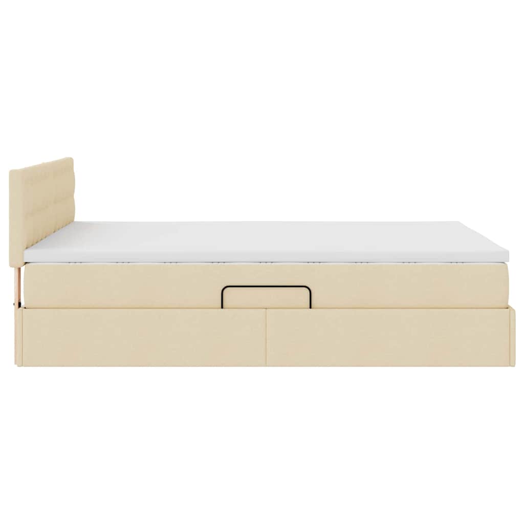 Letto con contenitore e materasso Crema 140 x 200 cm | homemem39