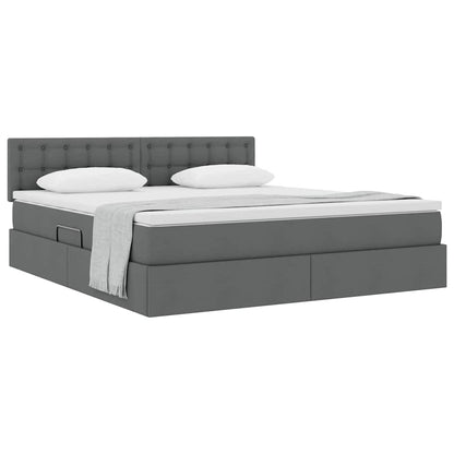 Letto con contenitore e materasso Grigio scuro 160 x 200 cm | homemem39