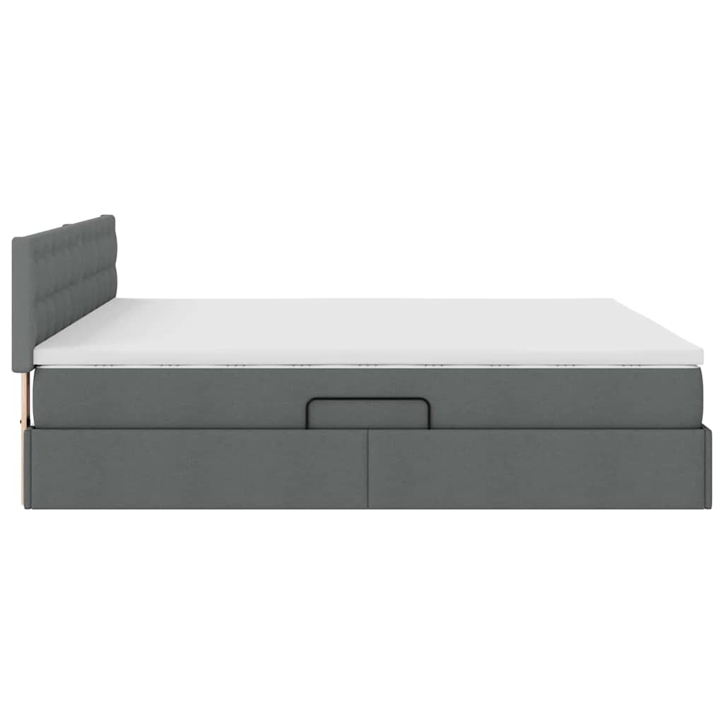 Letto con contenitore e materasso Grigio scuro 160 x 200 cm | homemem39