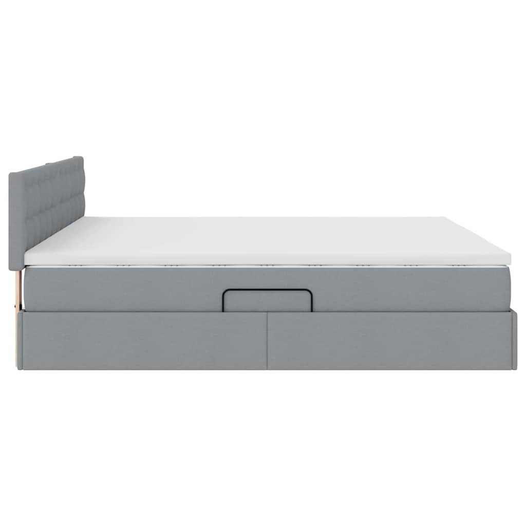 Letto con contenitore e materasso Grigio chiaro 180 x 200 cm | homemem39