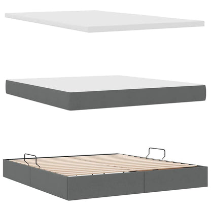 Letto con contenitore e materasso Grigio scuro 180 x 200 cm | homemem39