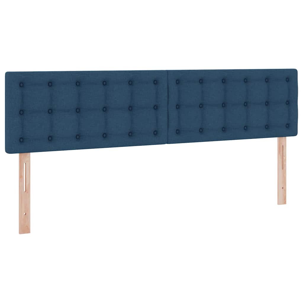 Letto con contenitore e materasso con testiera Blu 180 x 200 cm