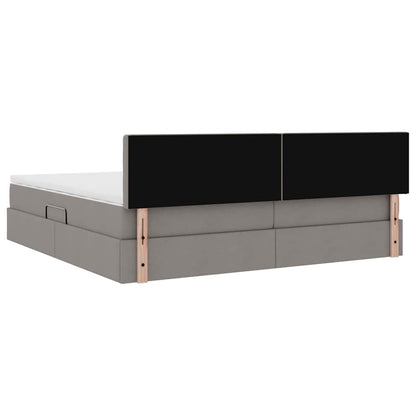 Letto con contenitore e materasso Talpa 200 x 200 cm Velluto