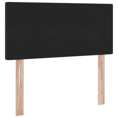 Letto con Contenitore con materasso Nero 90 x 200 cm Velluto