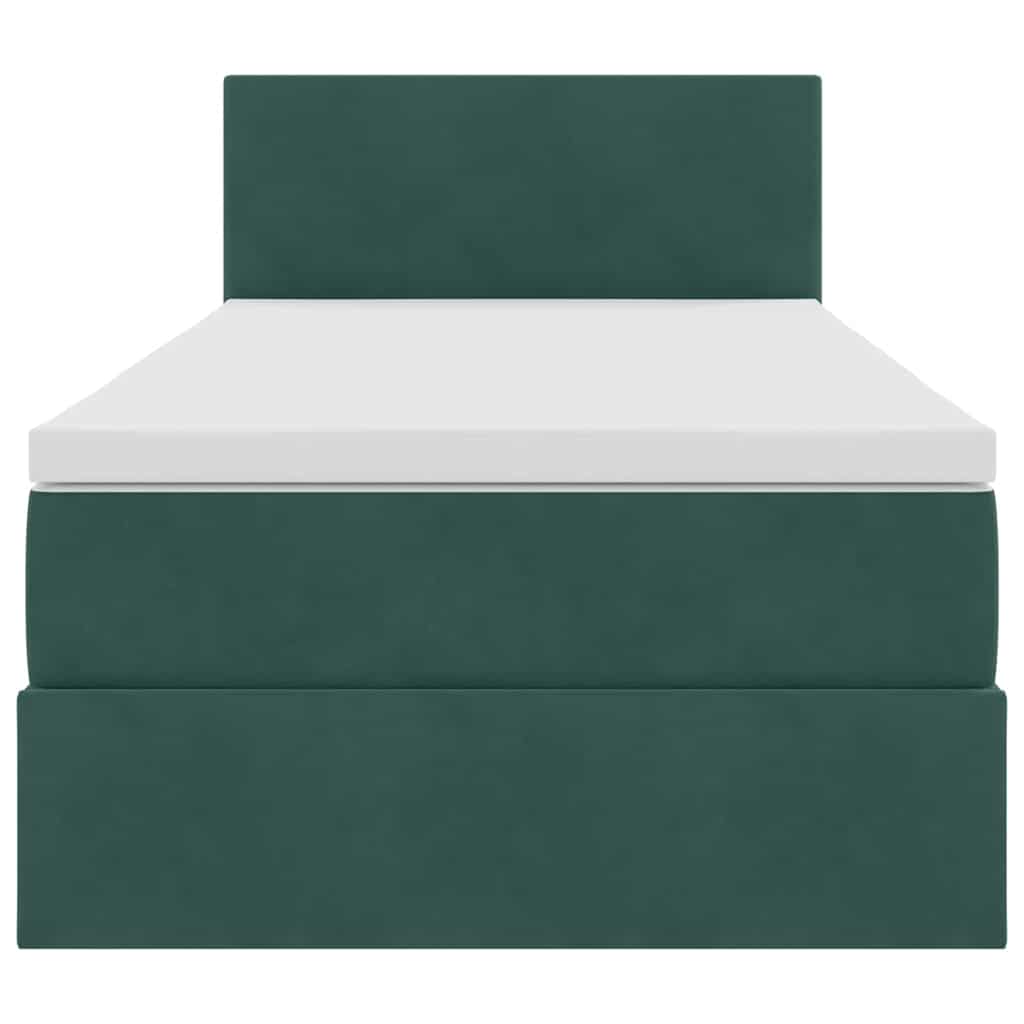 Letto con Contenitore Verde Scuro 100 x 200 cm Velluto | homemem39