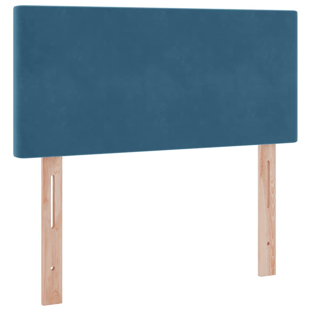 Letto con Contenitore Blu Scuro 100 x 200 cm Velluto